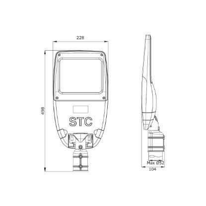 تصویر  چراغ خياباني 80 وات آفتابي SMD-مدل شهاب  